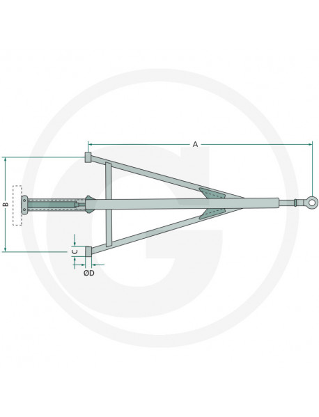BPW Ťažné zariadenie AVM 80 E - 1810 x 1000 mm